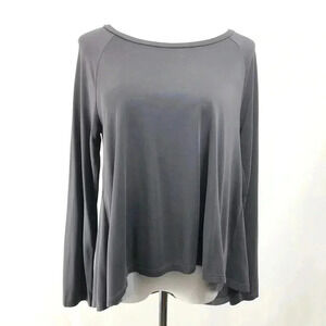 American Eagle Soft Sexy Women’s Top Medium Gray Long Sleeve Shirt Hi Low